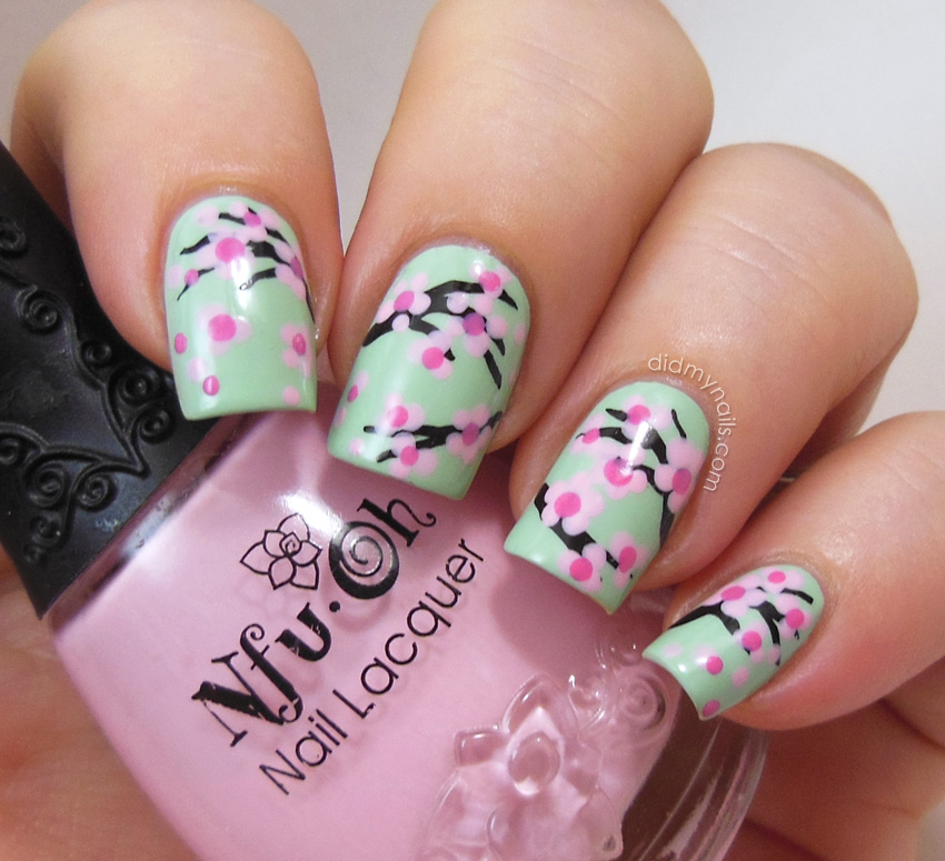 Cherry Blossom Nail Art Tutorial