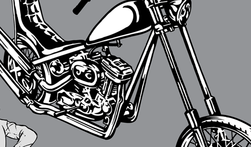 Chopper Motorcycle Clip Art Vector