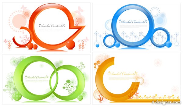 Circular Graphic Design Patterns Vector