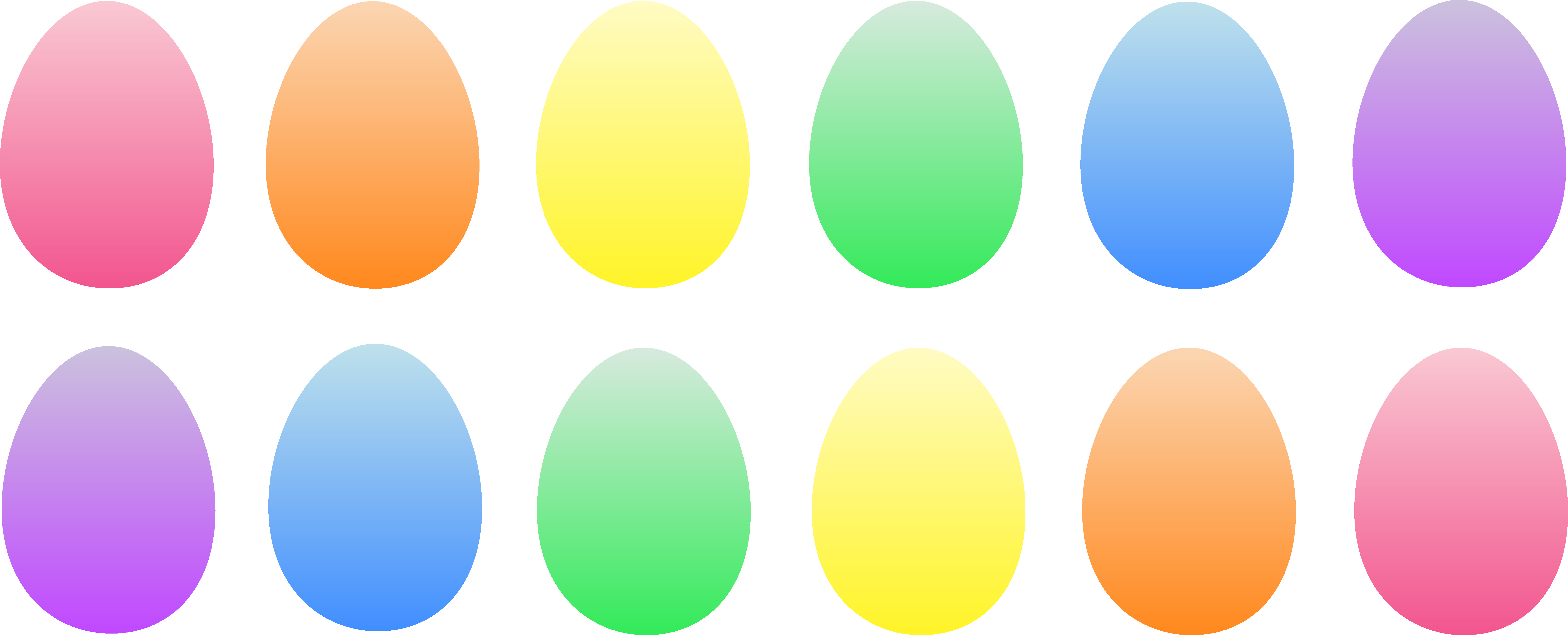 Colored Easter Eggs Clip Art