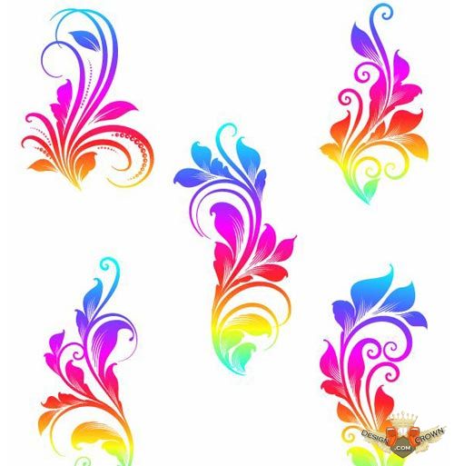 Colorful Vector Graphics Swirls