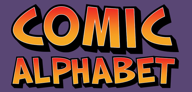 Comic Book Style Letters Alphabet