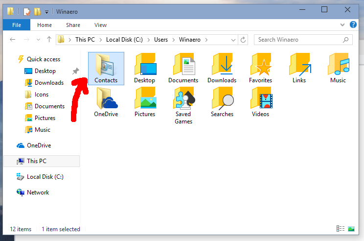 Contacts Folder Icons for Windows 10