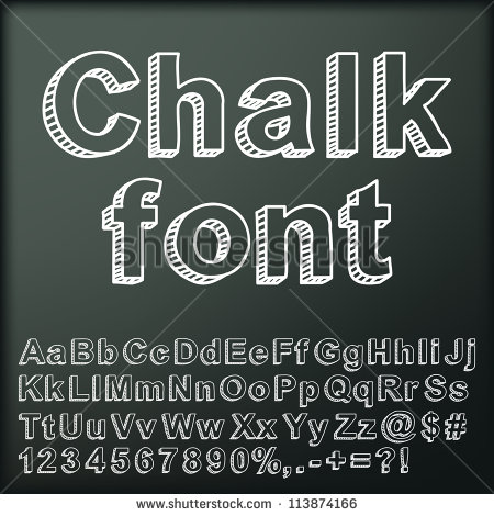 13 Chalk Font Vector Alphabet Images