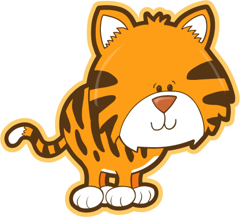 Cute Cartoon Baby Tiger