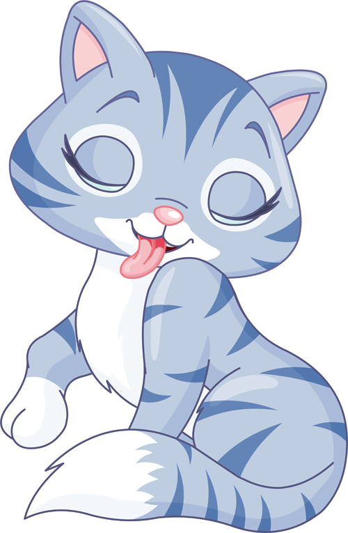 Cute Kitten Cartoon Cat