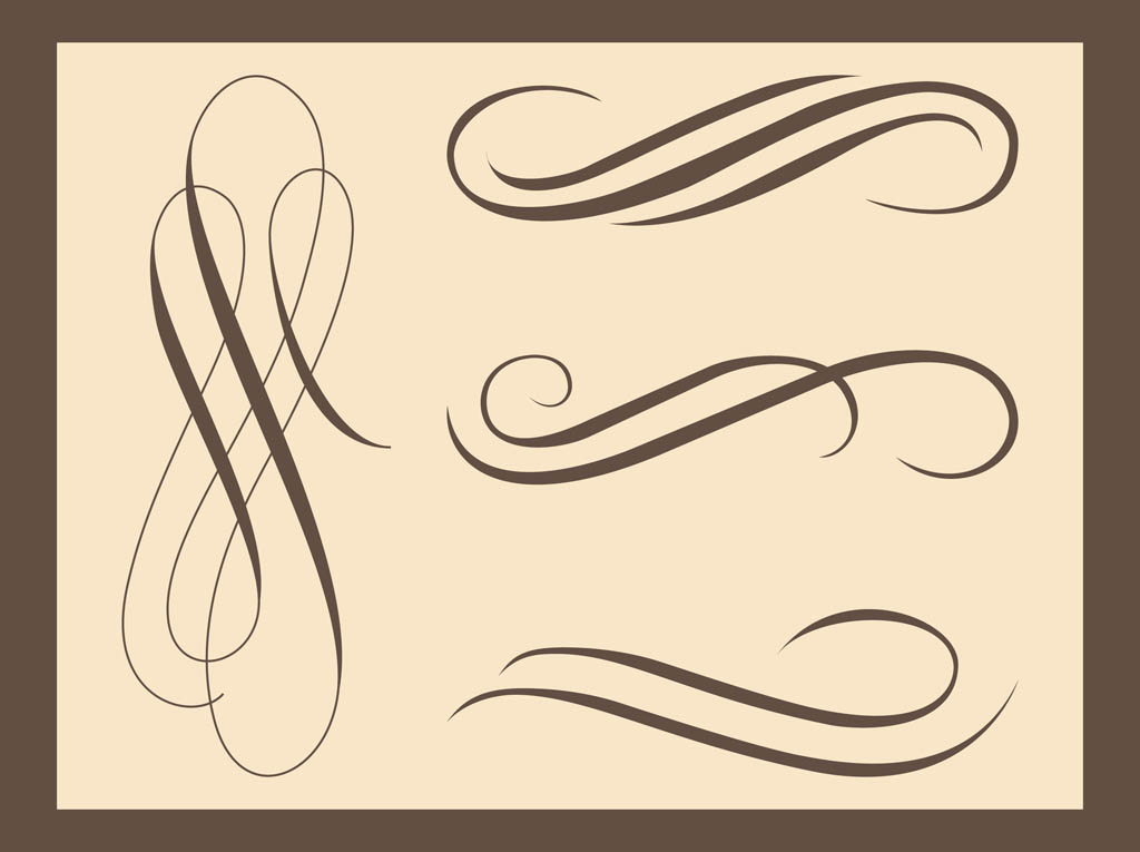 Decorative Swirls Vector Free