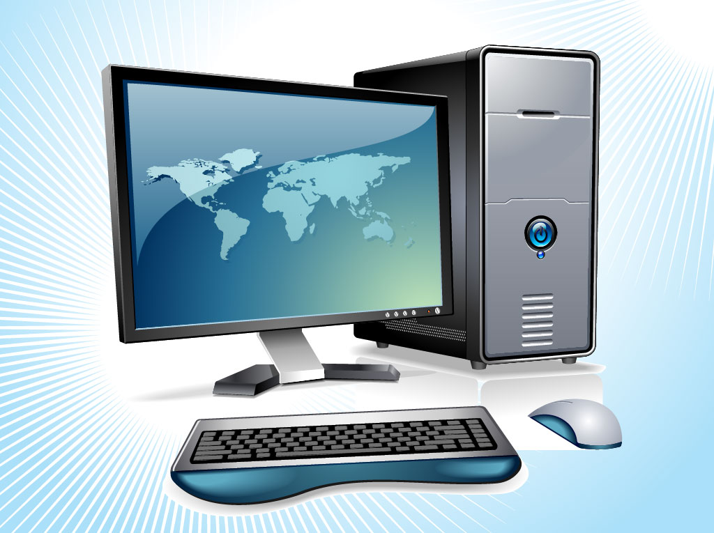 Desktop Computer Vector Desktop Computer Vector