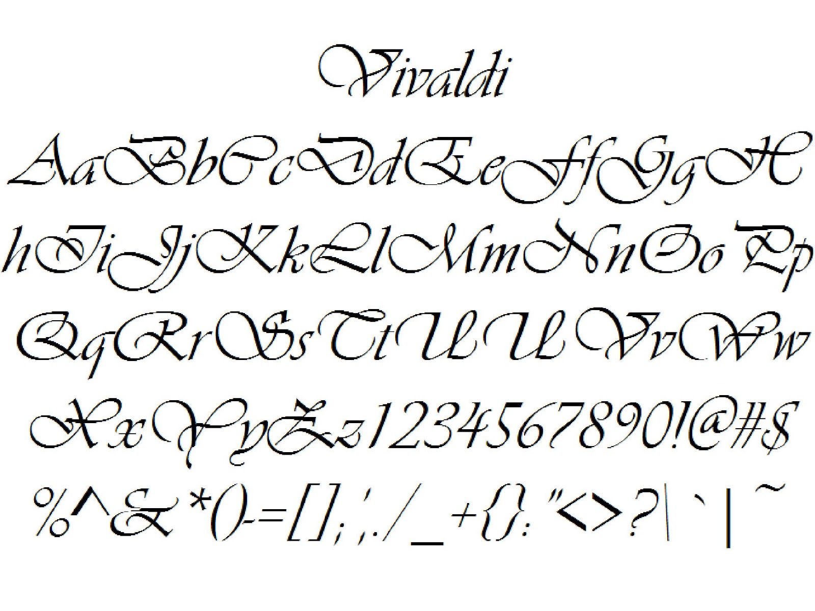 Different Font Styles Alphabet