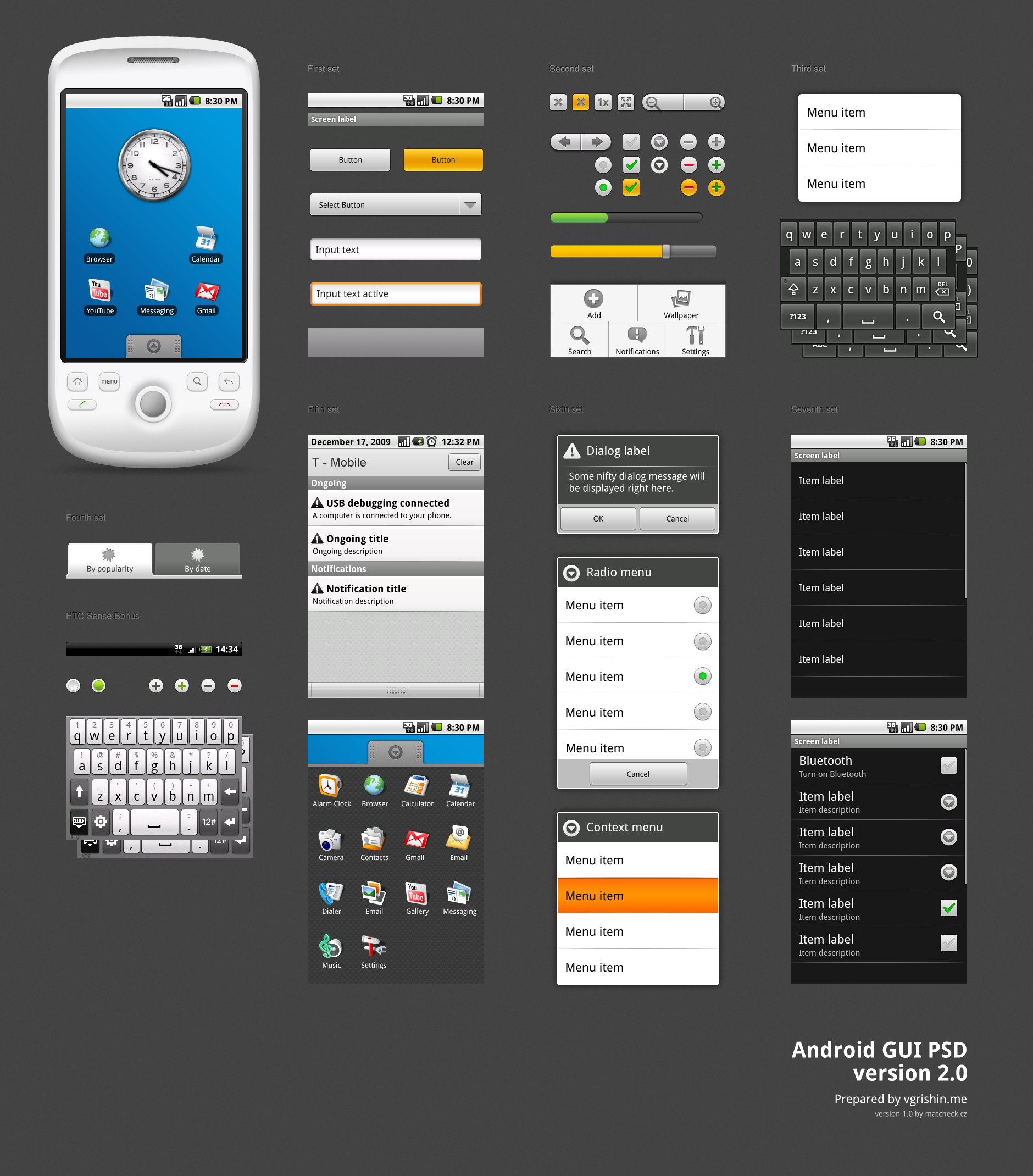 12 Android GUI PSD Images