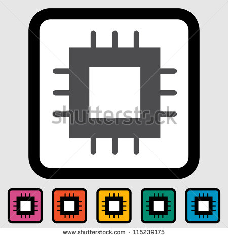 Electronic Chip Icons