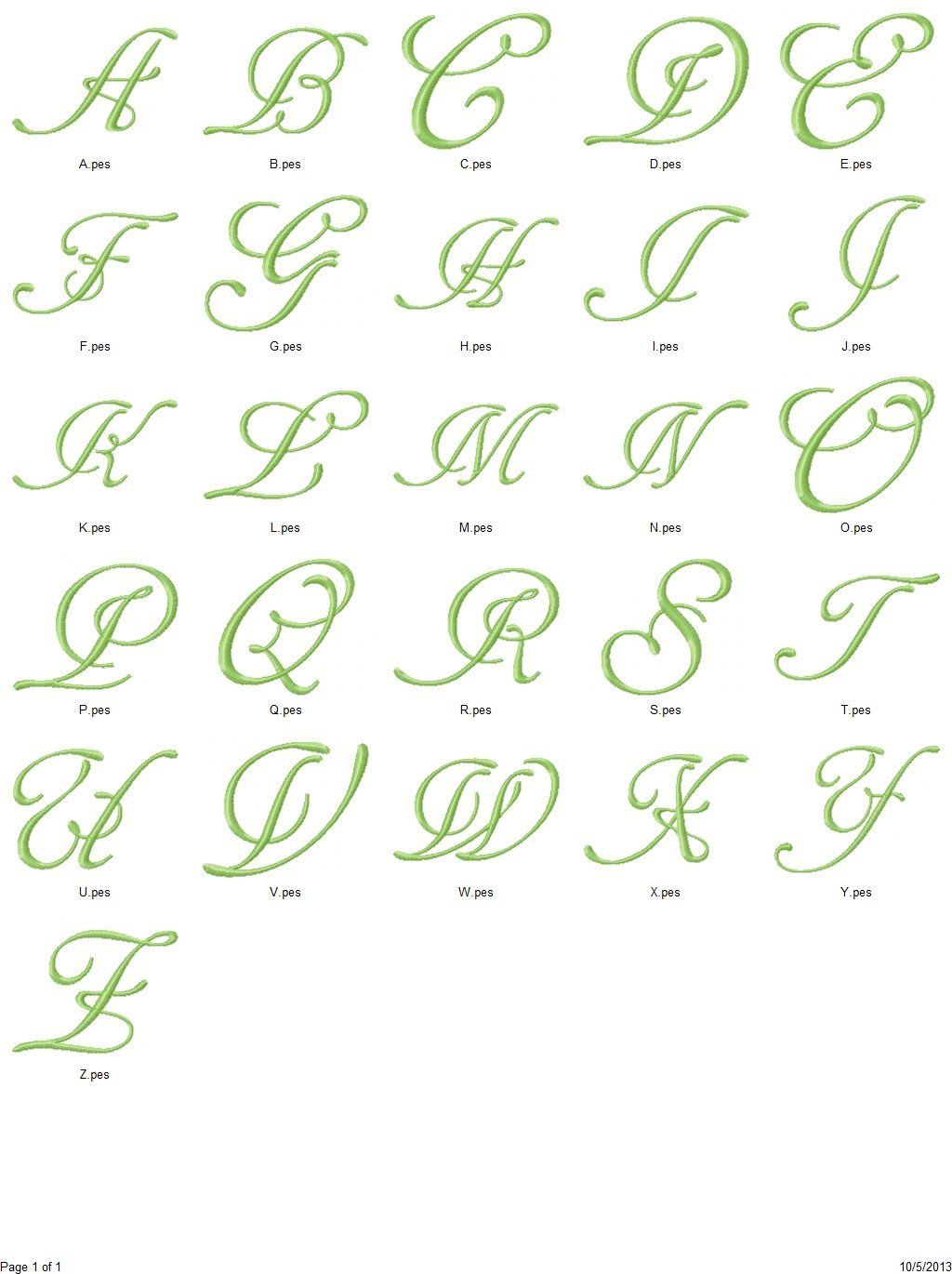 Elegant Script Embroidery Fonts