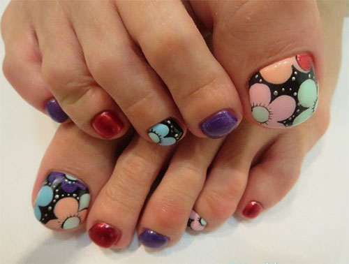 Fall Toe Nail Art Designs