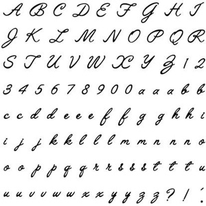 Fancy Script Fonts Alphabet Letters