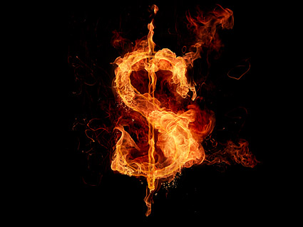 14 Burning Money PSD Images