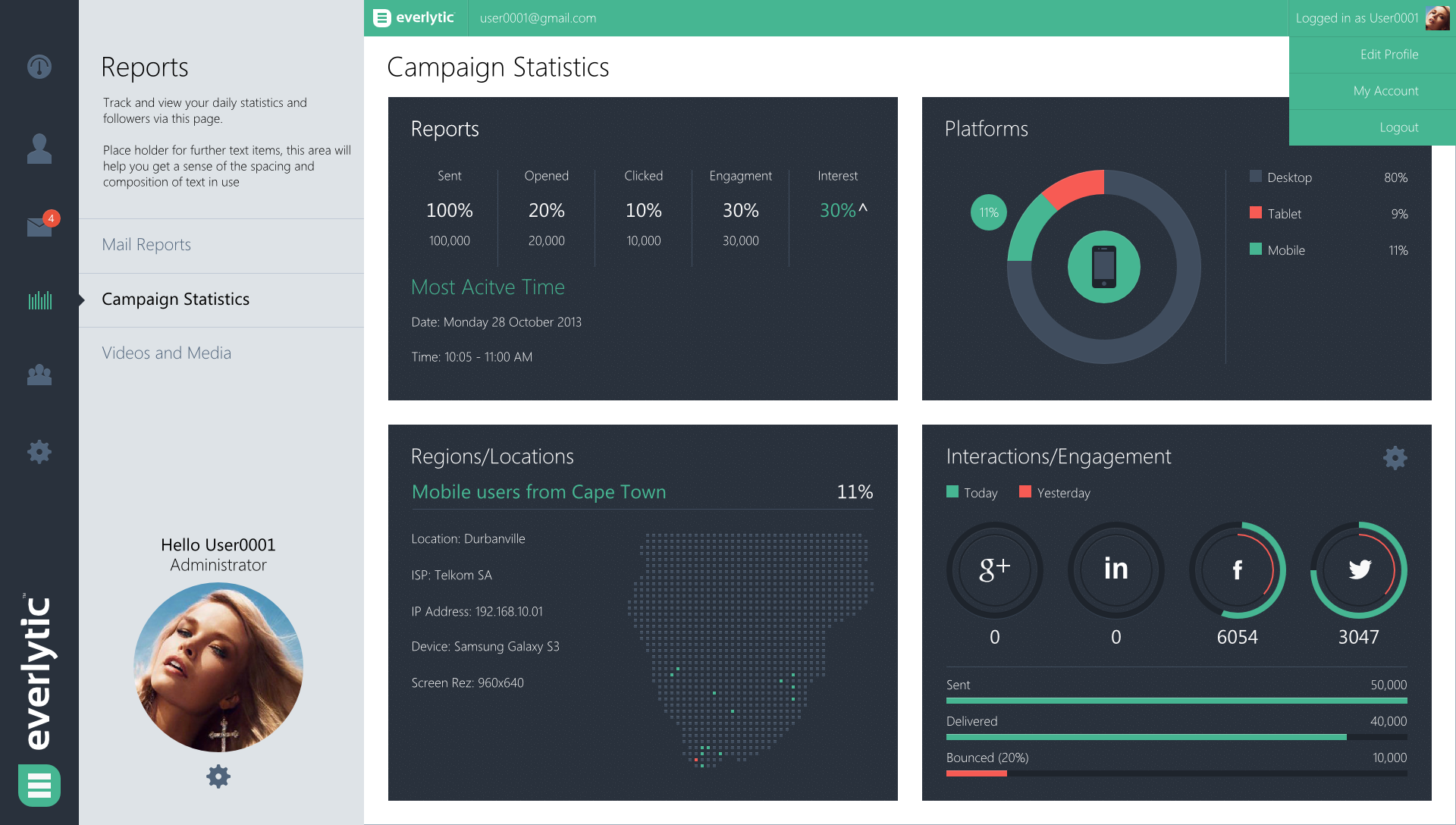 Flat UI Design Application