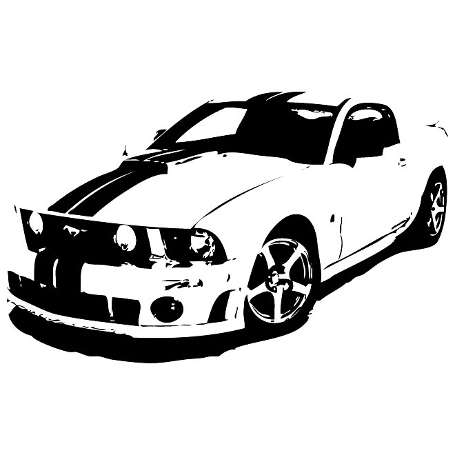 Ford Mustang Logo Silhouette