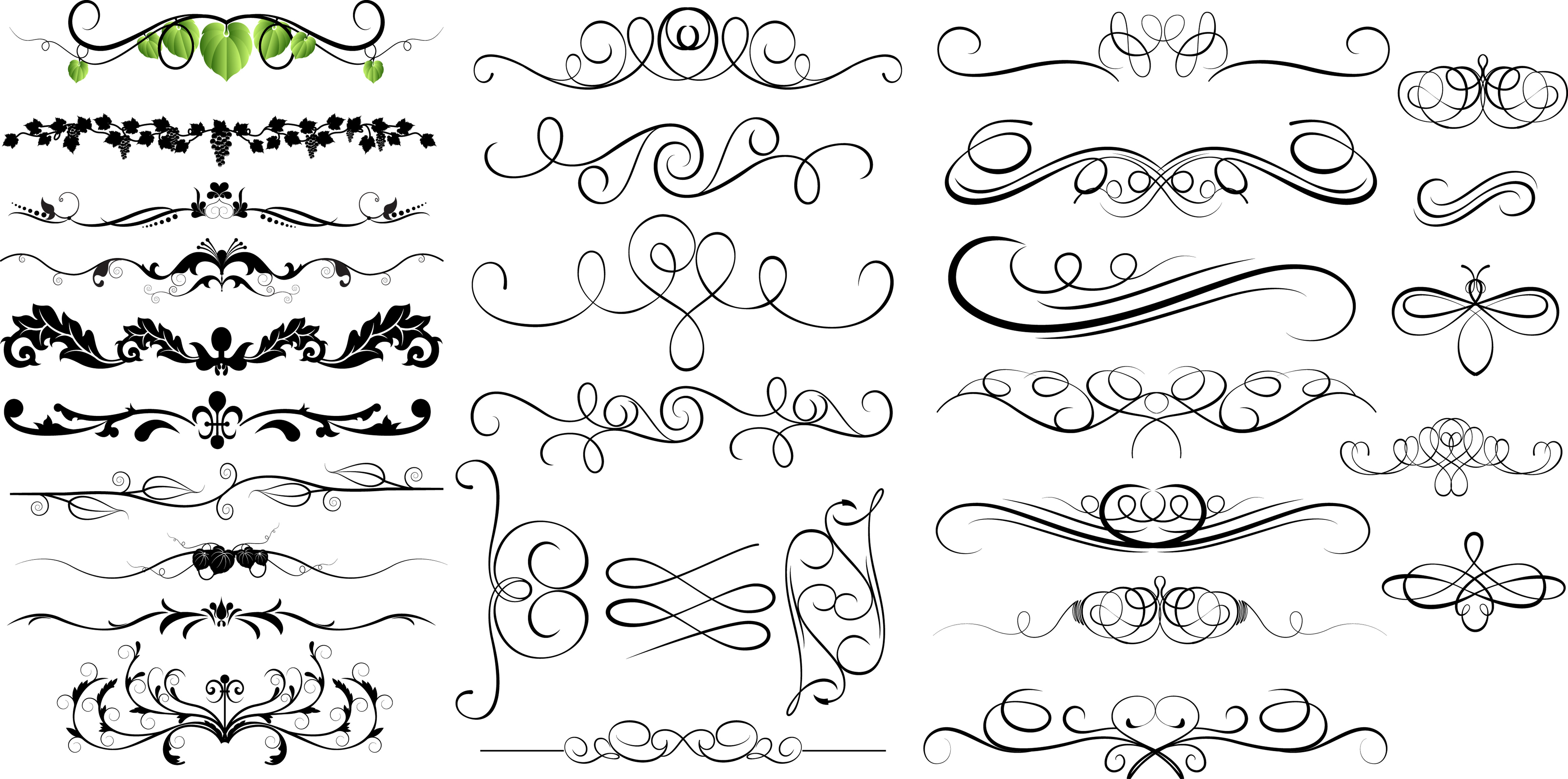 Free Calligraphy Swirl Designs