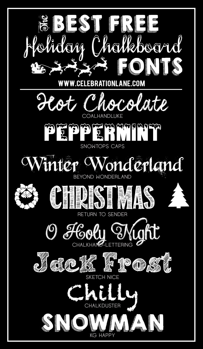 Free Holiday Chalkboard Fonts