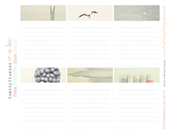 Free Printable Note Cards