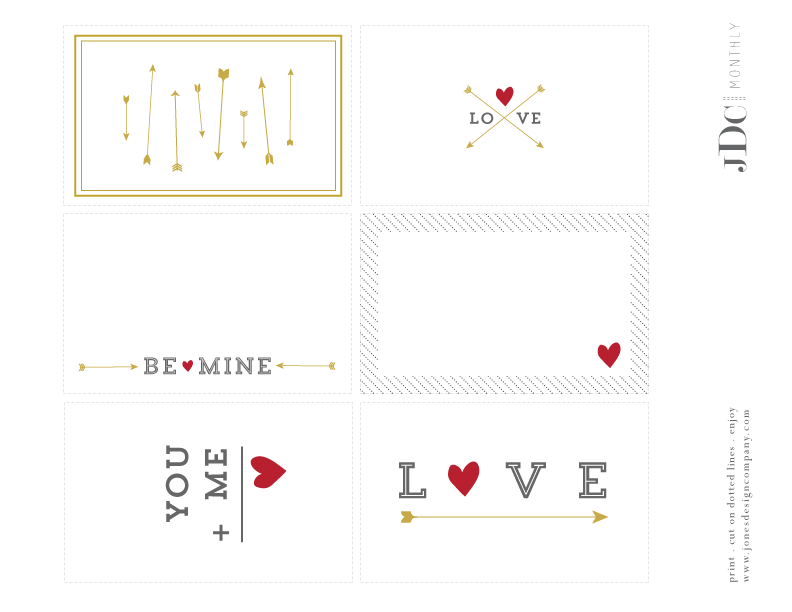 Free Printable Valentine Note Cards