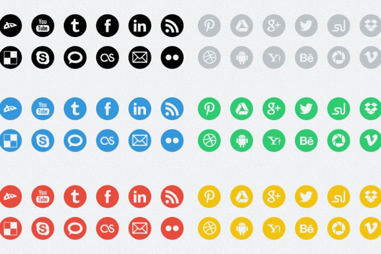 Free Round Social Media Icons