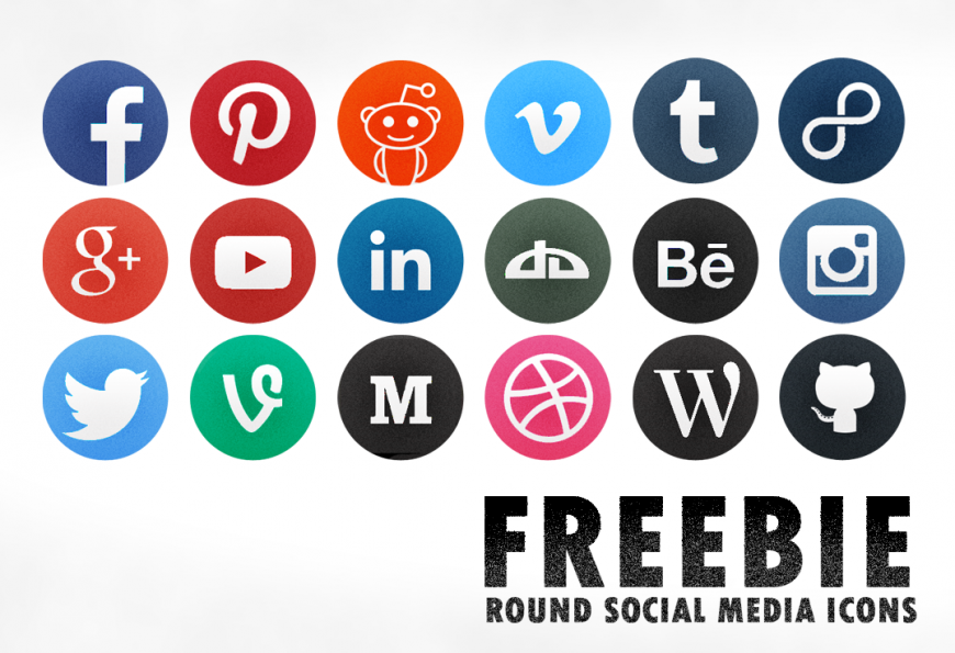 Free Round Social Media Icons