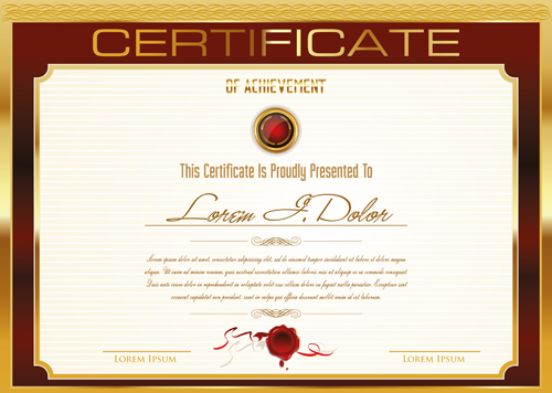 Free Vector Certificate Template