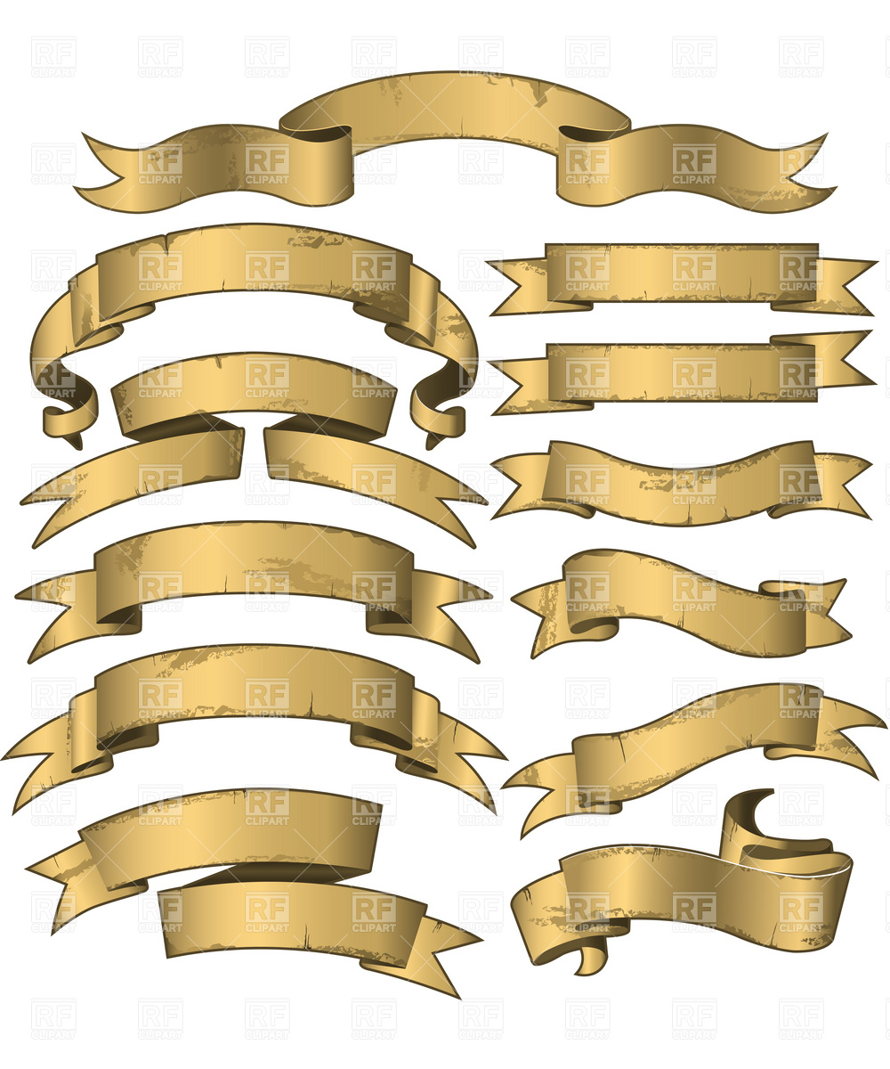 Free Vector Old Ribbon Banners Free Vector Old Ribbon Banners