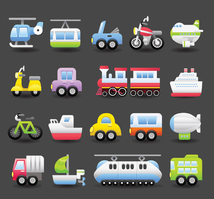 Free Vector Transportation Icons