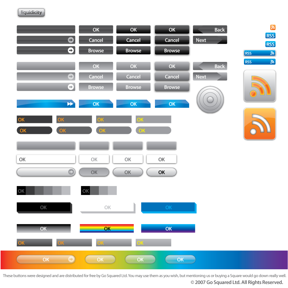 Free Vector Web Buttons