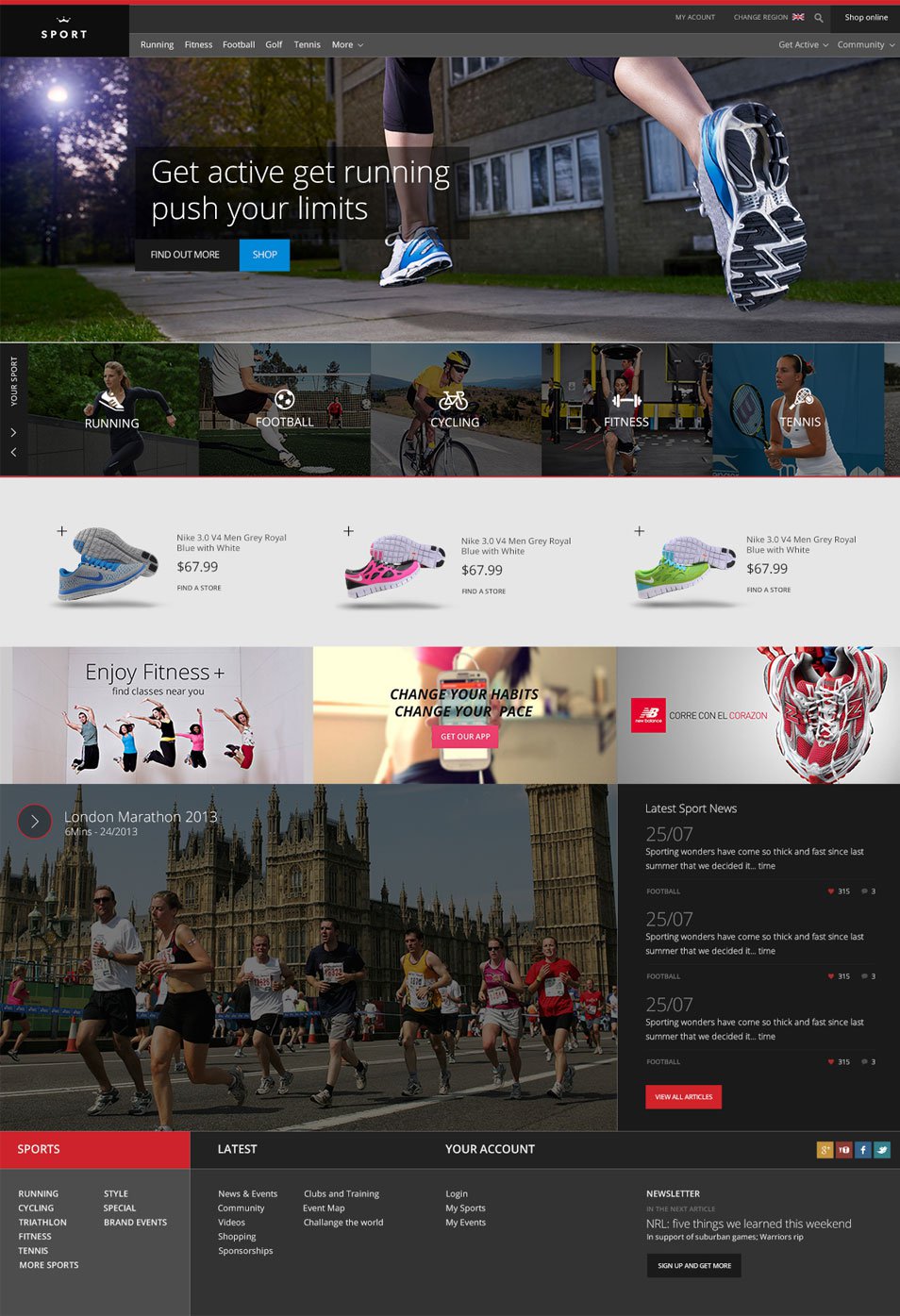 Free Website Templates Sports