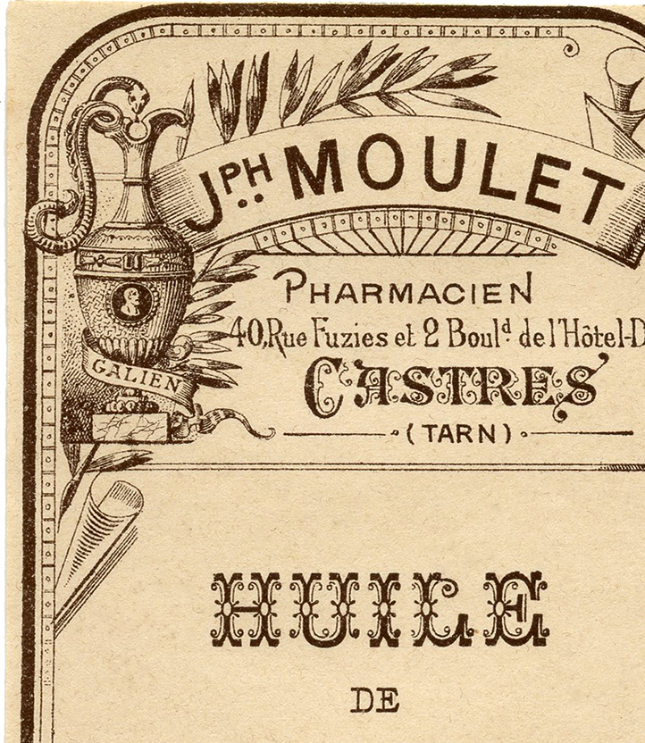French Vintage Pharmacy Label