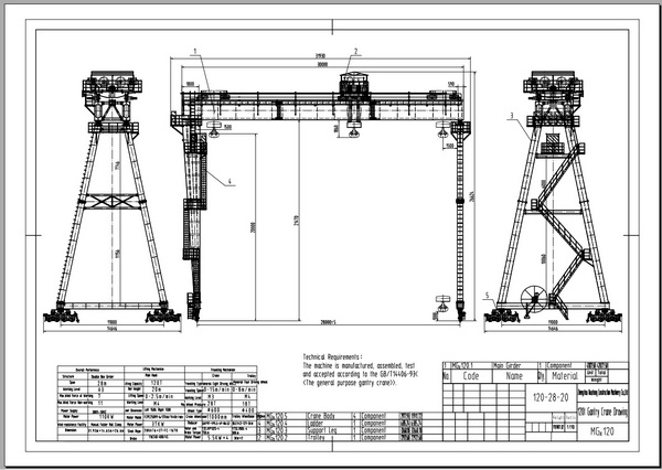 Gantry Crane Design Drawings