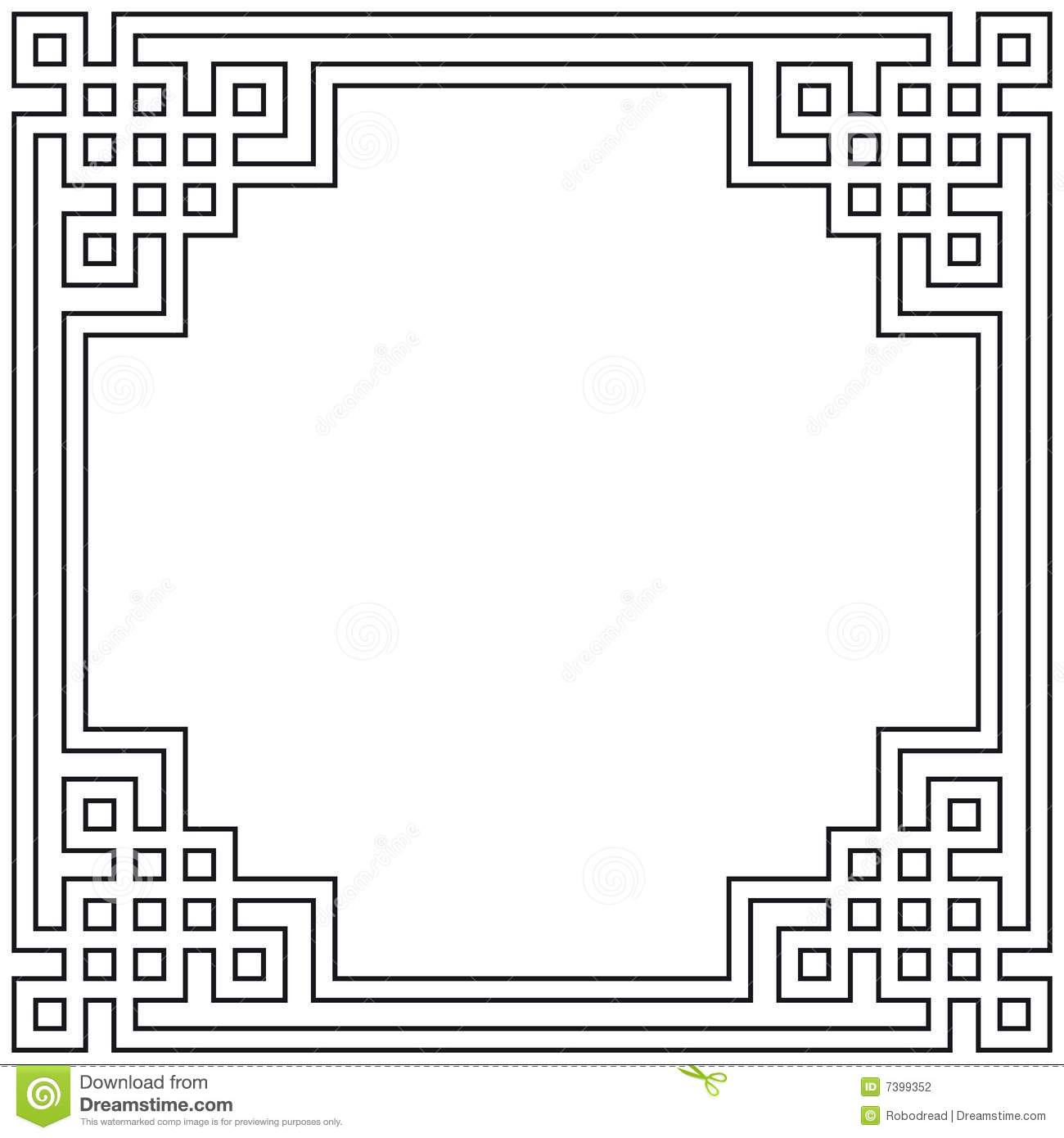 Geometric Art Deco Vector Frame