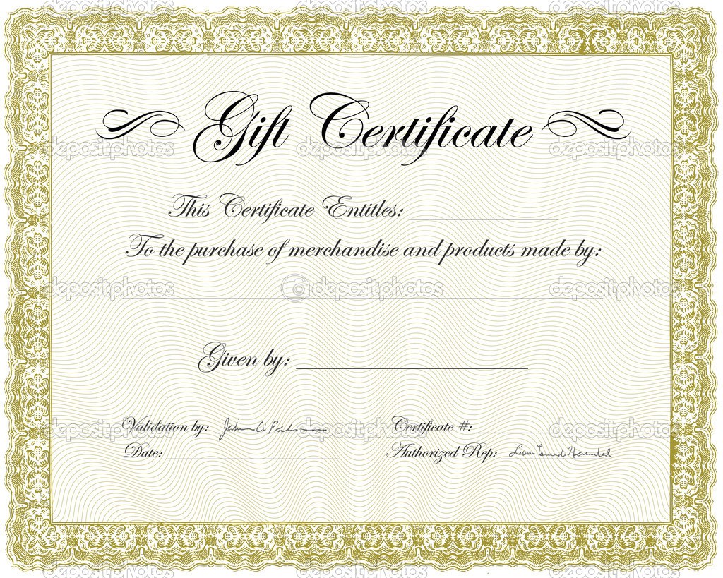 Gift Certificate Frame Gift Certificate Frame
