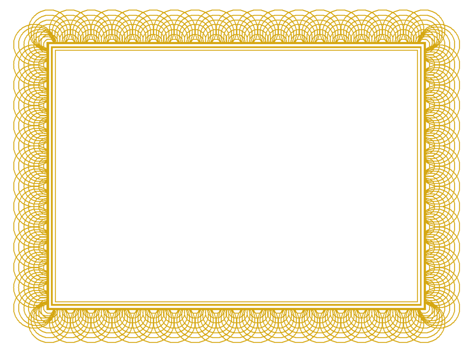 Gold Award Template Certificate Borders