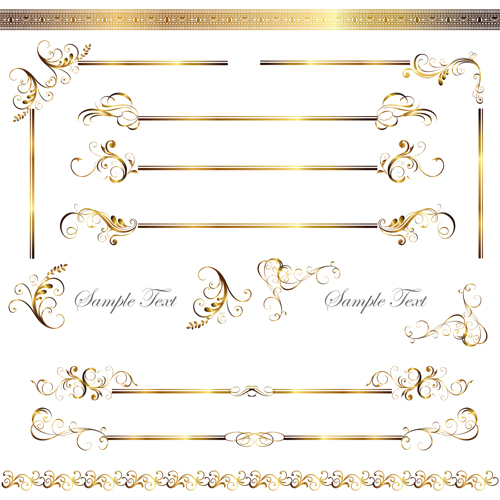 Gold Border Vector Free