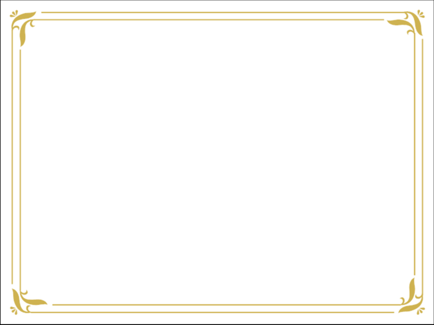 Gold Certificate Border Templates