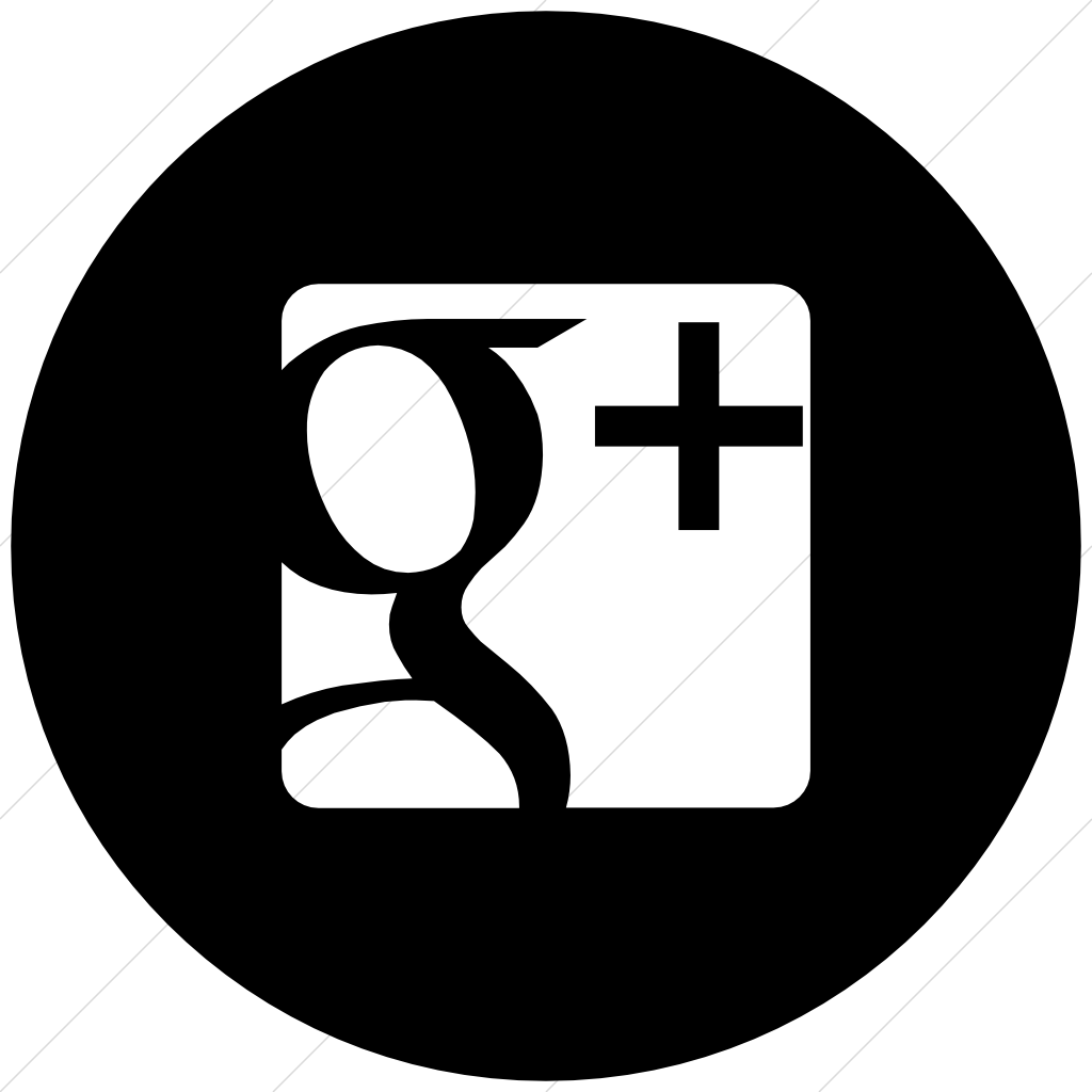 Google Plus Icon Black and White