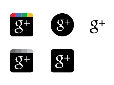 Google Plus Icon Black and White