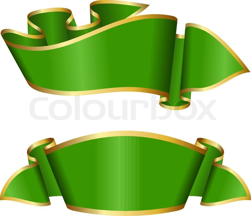 Green Ribbons Vector Green Ribbons Vector