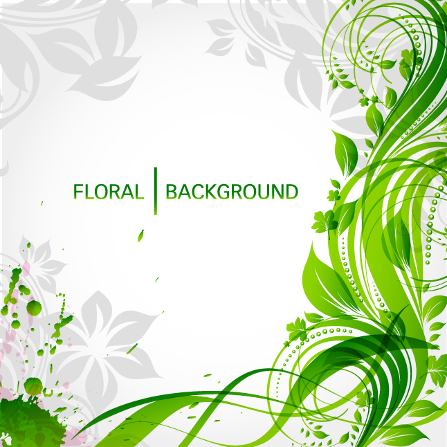 Green Swirl Background Vector Free