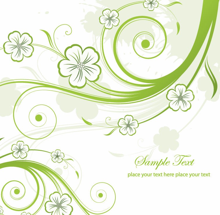 13 Green Swirl Vector Images