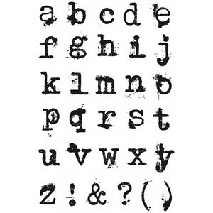 Grunge Stamp Font Alphabet