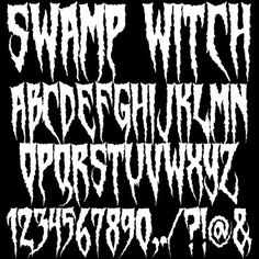 Halloween Witch Fonts Alphabet