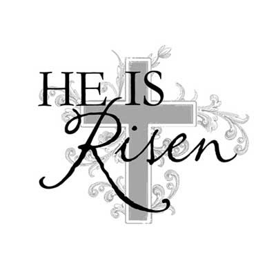 He Is Risen Clip Art Black and White