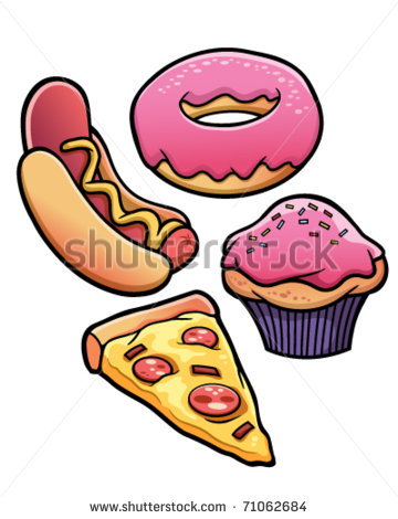 Healthy Food and Junk Food Clip Art