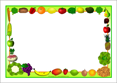 Healthy Food Page Border