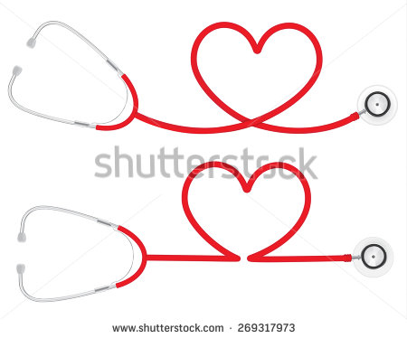 Heart Stethoscope Vector Art